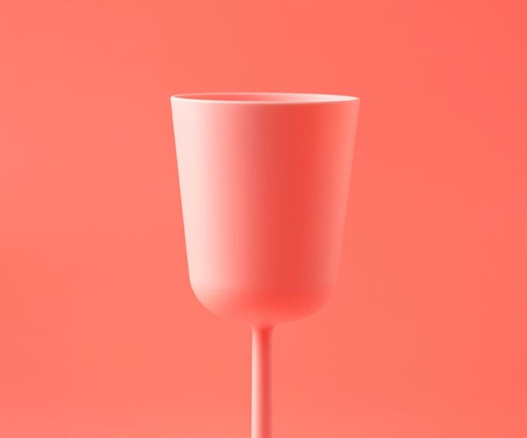 Red cup with light red background